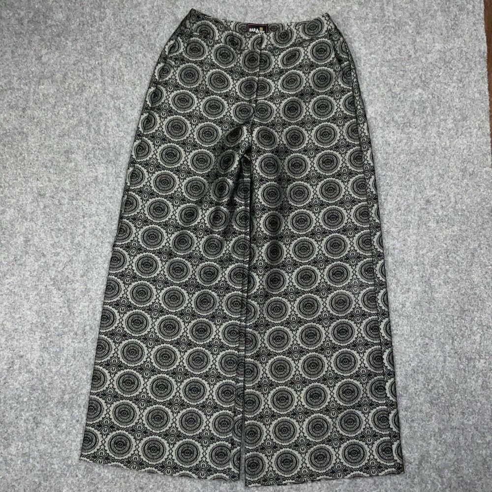 Rara Avis by Iris Apfel Pants Womens Size 8 Black Brocade Wide Leg